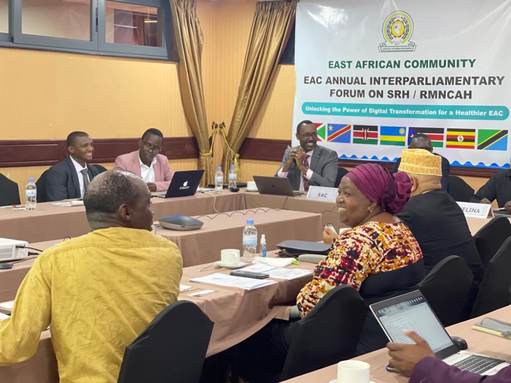 Delegates during the two-day meeting that seeks to deliberate on EAC Regional and Continental Health Data Governance initiatives and Digital Health agenda, and how to leverage digital data for universal healthcare. EMMANUEL NTIRENGANYA