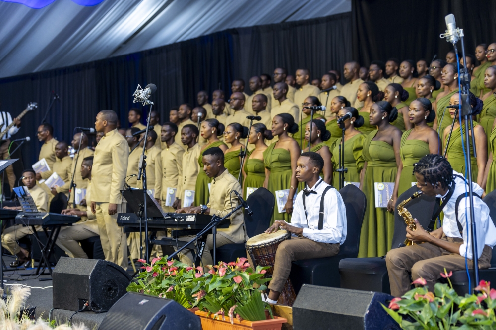 Christus Regnat Choir, during the performance at the much-anticipated concert dubbed ‘I Bweranganzo’  at Kigali Conference and Exhibition Village (KCEV) on Sunday, November 19. Photos by Olivier Mugwiza