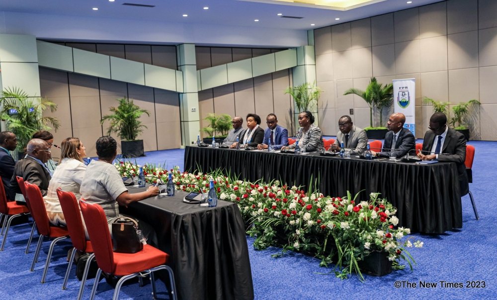 Cuban Vice President Salvador Valdes speaks during the bilateral meeting with Vice Chairperson of RPF Inkotanyi, Consolee Uwimana, during his visit  at the RPF headquarters in Rusororo.Tuesday, November 21. All photos by Dan Gatsinzi