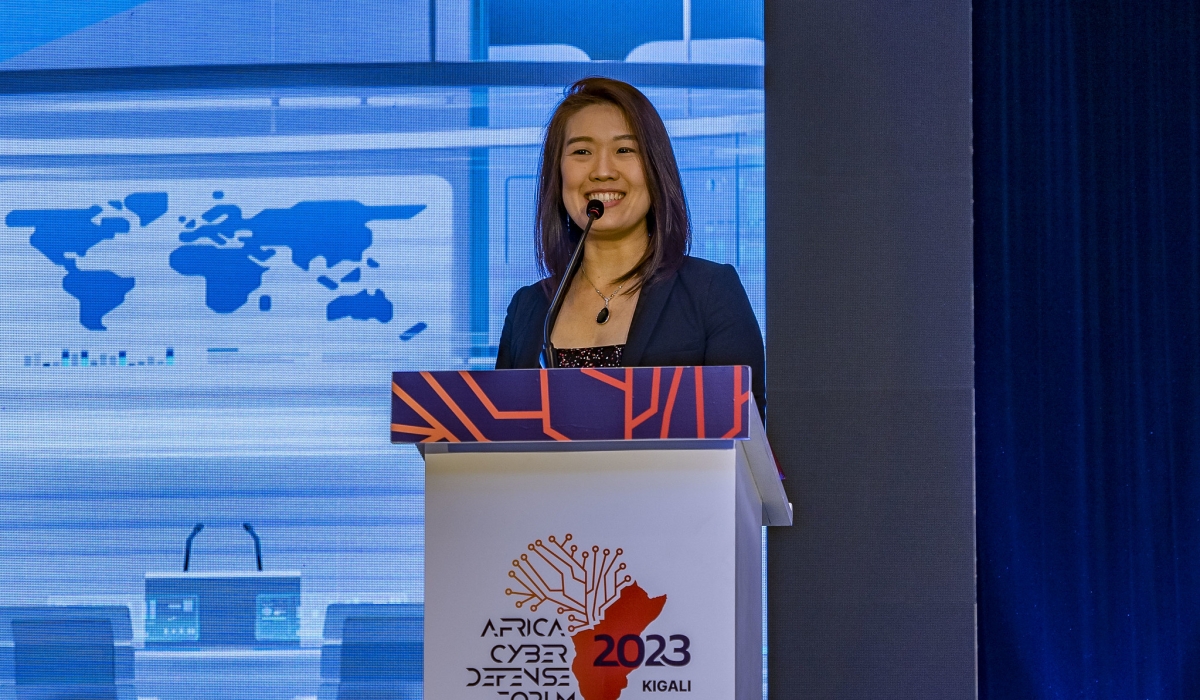 The ACDF, Genie Sugene Gan, the Head of Government Affairs and Public Policy for Asia-Pacific, Japan, Middle East, Turkey and Africa regions at Kaspersky. Photo by Emmanuel Dushimimana
