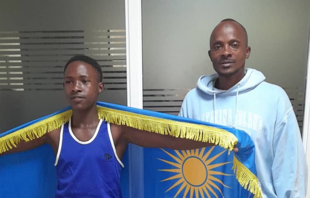 Rwandan boxer Valentin Ntabangayimana and his coach Jean Claude Gatorano left for Armenia ahead of the forthcoming 2023 AIBA Junior World Championships scheduled from November 23 to December 4. Courtesy