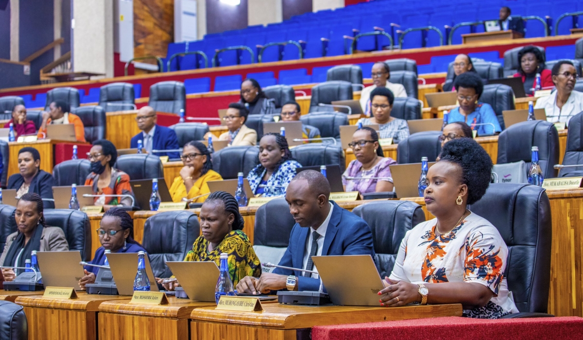 MPs during plenary sitting of the lower chamber of Parliament follow Chief Executive Officer of Rwanda Development Board (RDB), Francis Gatare&#039;s presentation. Courtesy