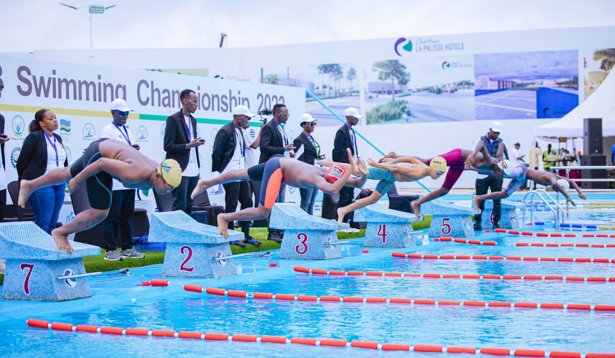 Swimmers compete during the 8th Africa Aquatics Zone 3 Swimming Championship in Kigali on Saturday, November 25. Courtesy