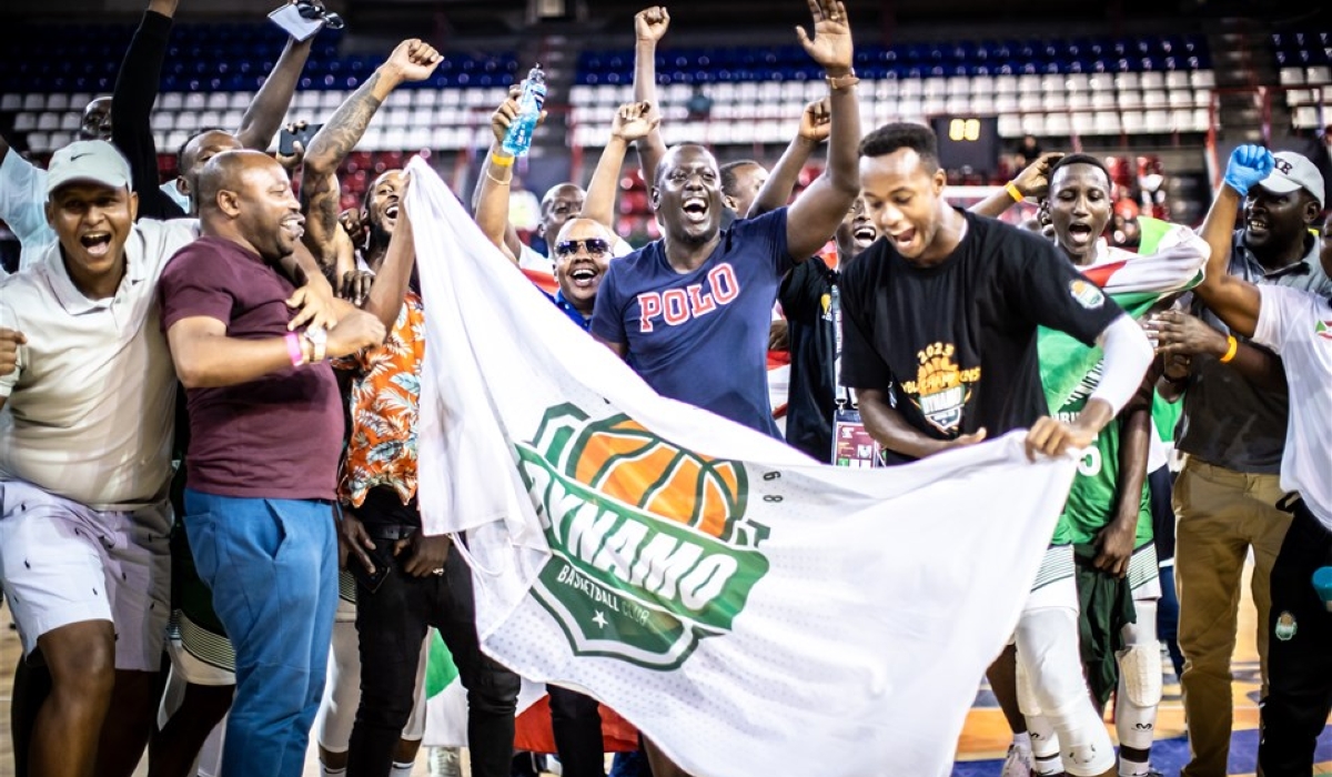 Supporters and coaching staff join celebrations after Dynamo became the first Burundian club to ever win ticket to the BAL following Sunday night&#039;s 79-78 victory over COSPN-Courtesy