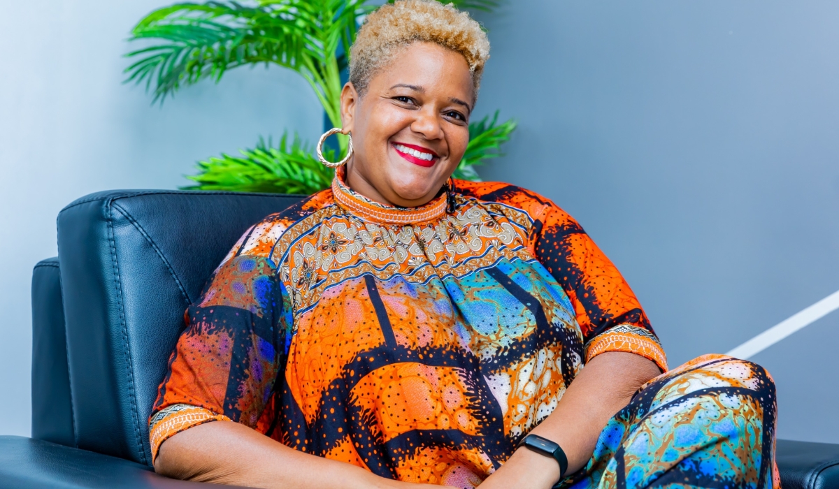 J&#039;eska Washington, an African-American woman who escaped racism to find home in Rwanda in 2020, smiles for the camera during the recording of this podcast. COURTESY PHOTO