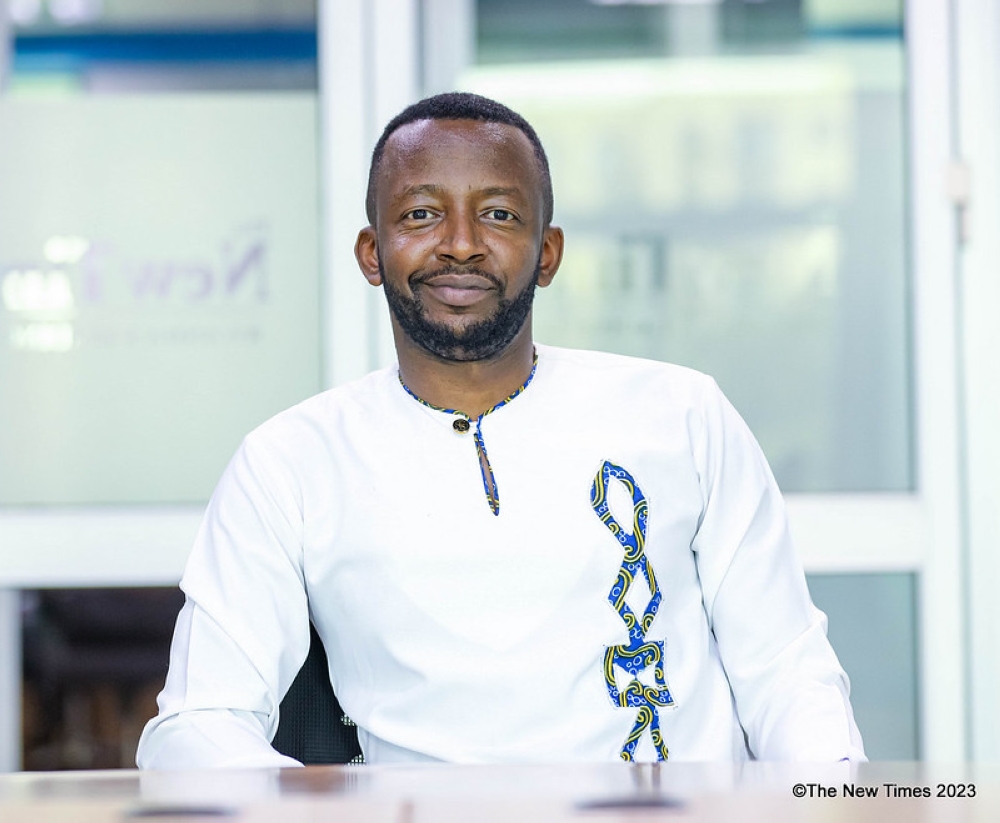 Eric Mugwiza, Co-founder of Job Flex during an interview. Photos by Dan Gatsinzi