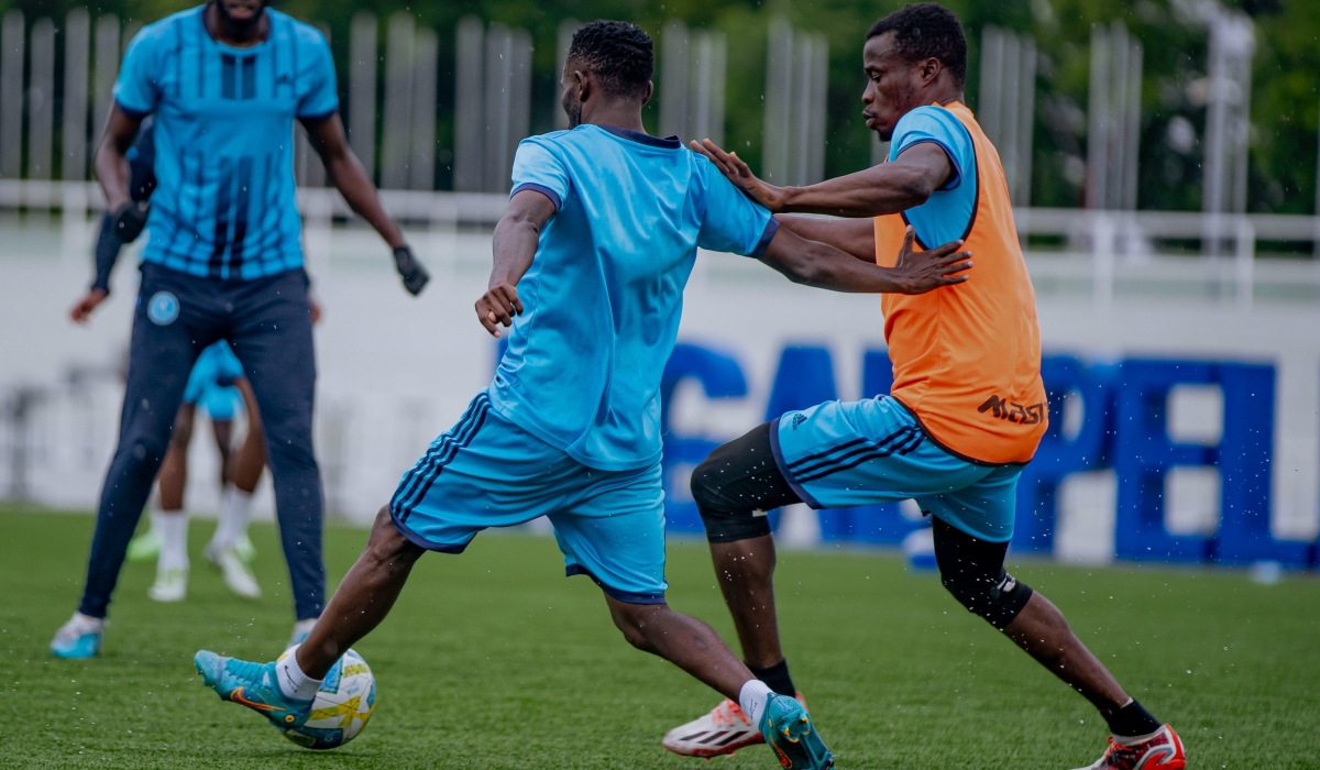Police FC players during a training session ahead of a clash with Rayon Sports. Courtesy
