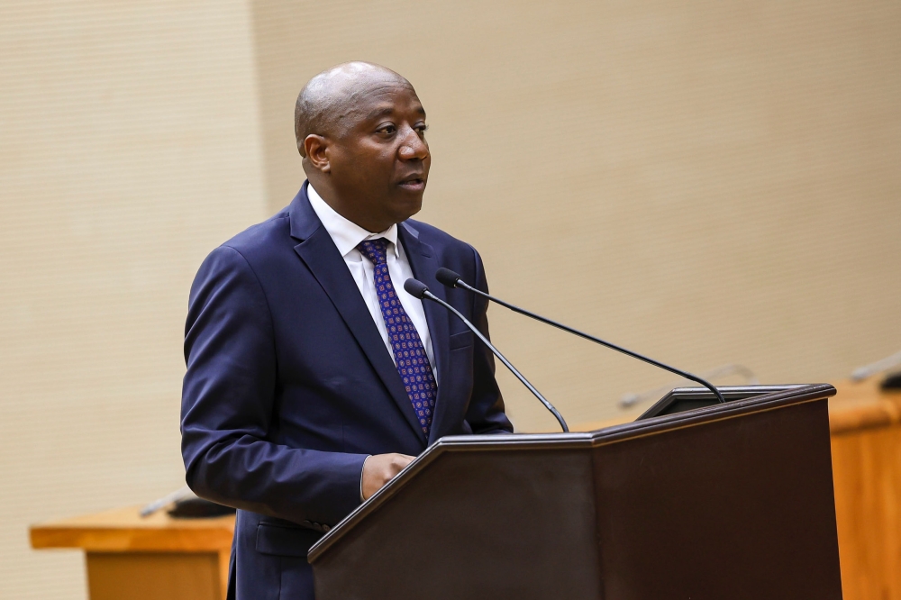 Prime Minister Edouard Ngirente addresses a special sitting of the East African Legislative Assembly (EALA) in Kigali, on November 29. Photos by  Christianne Murengerantwari