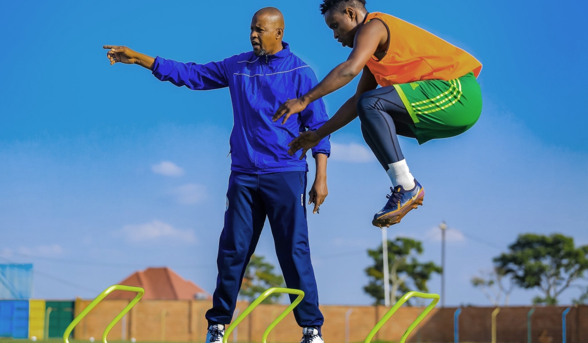 AS Kigali head coach Andre Cassa Mbungo during a training session. André Casa Mbungo has resigned from his role citing ‘unfulfilled promises&#039;.  Courtesy