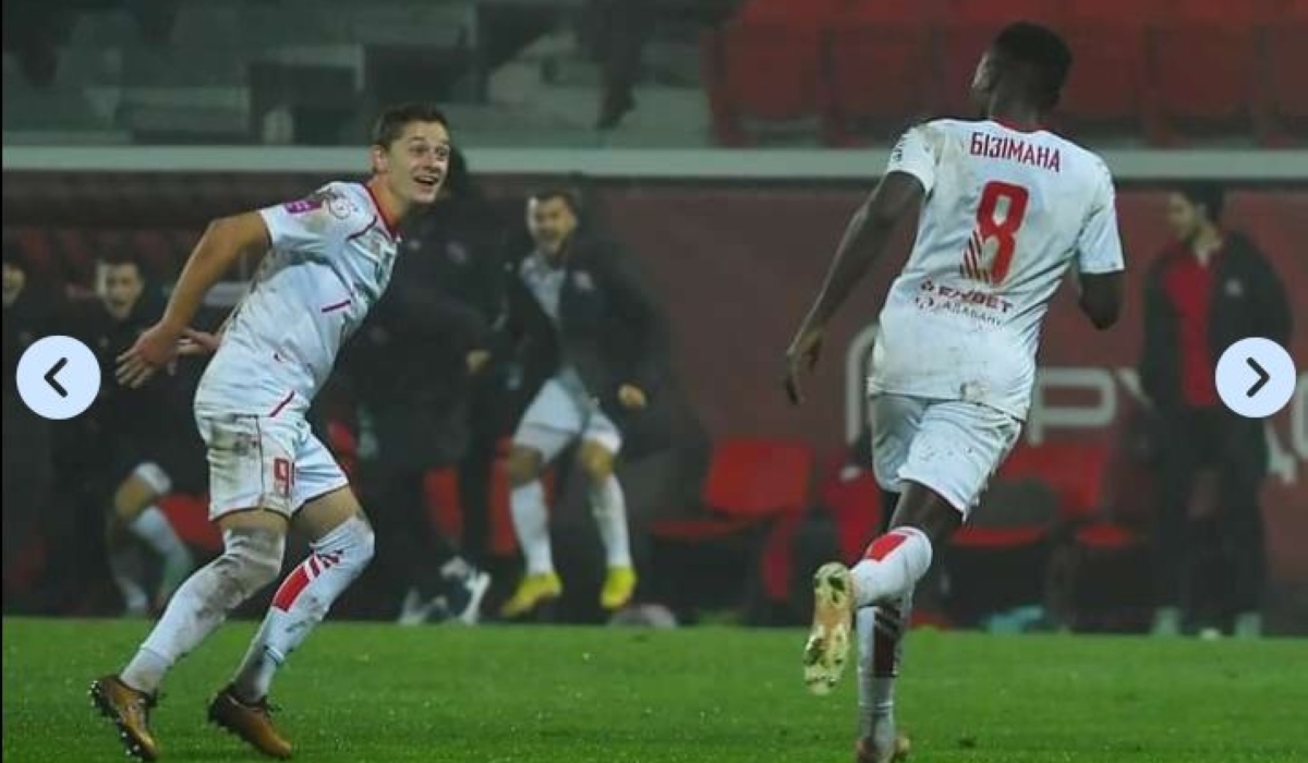Djihad Bizimana netted the match-winner that kept Kryvbas in the Ukrainian Premier League title race. Courtesy