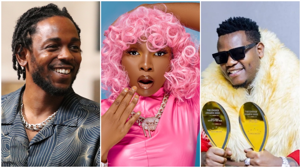 L-R: Kendrick Lamar, Zuchu, and Bruce Melodie.