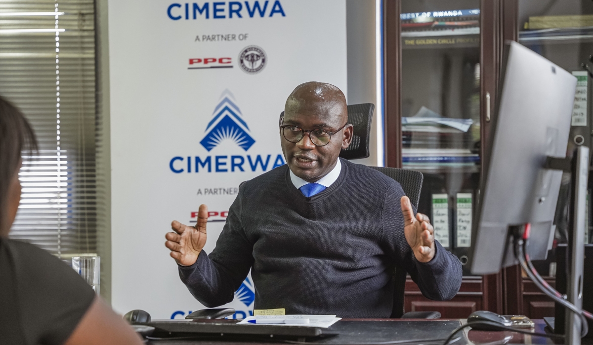 CIMERWA CEO James Oduor during an interview in Kigali on on June 12, 2023.  Photo by Emmanuel Dushimimana