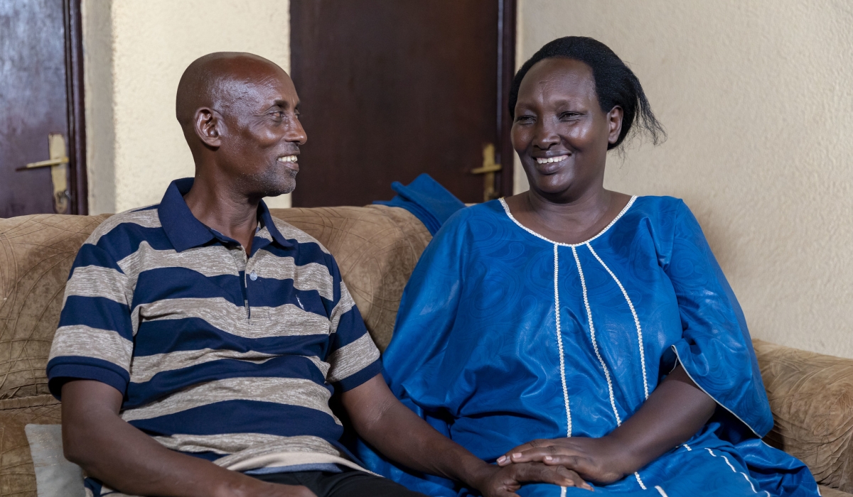 A joyful Regina Mukakalisa and her husband Theophile Independence are living a happy and healthy marriage after enduring years of abuse, tolerating alcoholism, and allowing their children