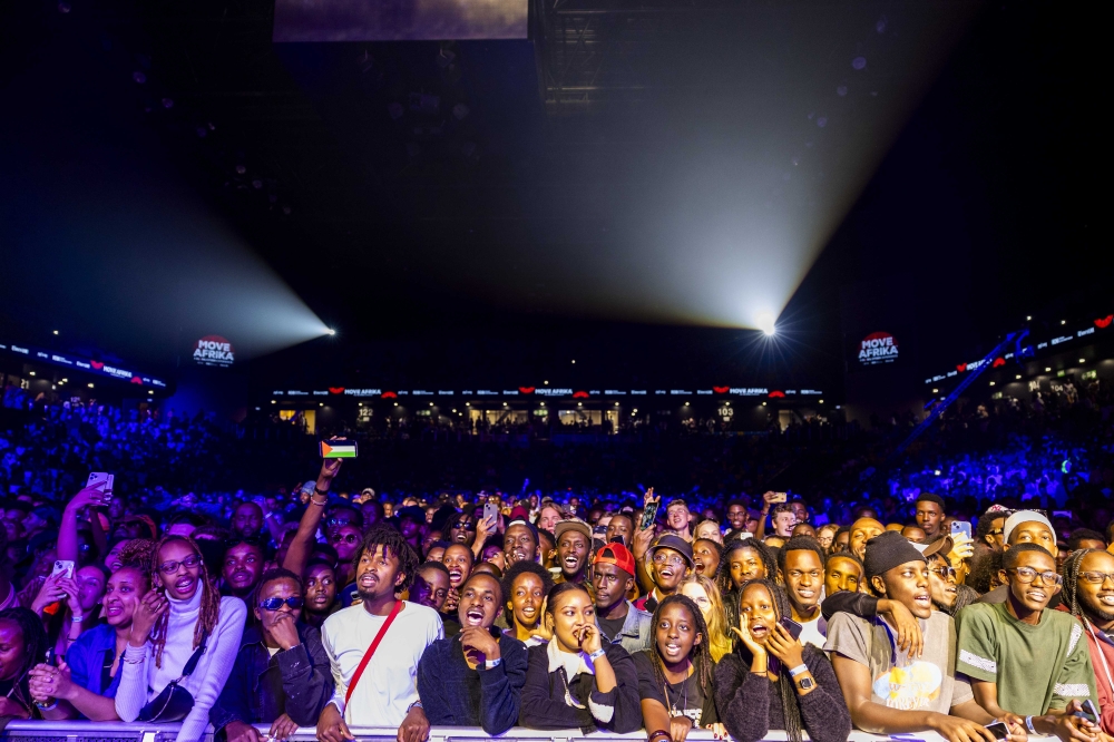 Thousands of revelers attended the sold-out Move Afrika: Rwanda concert that was headlined by rapper Kendrick Lamar at BK Arena on December 6. Photo by Olivier Mugwiza for The New Times.