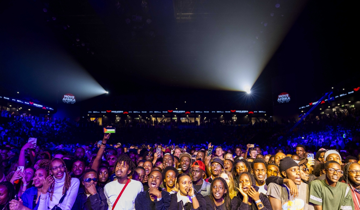Thousands of revelers attended the sold-out Move Afrika: Rwanda concert that was headlined by rapper Kendrick Lamar at BK Arena on December 6. Photo by Olivier Mugwiza for The New Times.