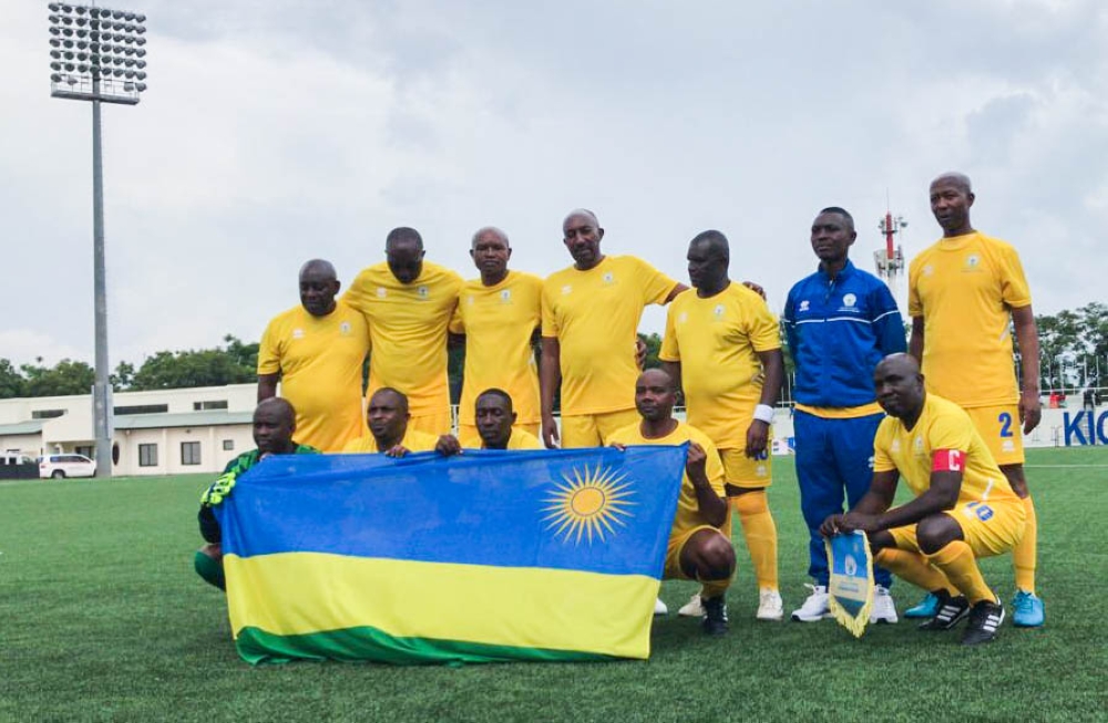 Rwanda football parliament team pose for the photo during the Games