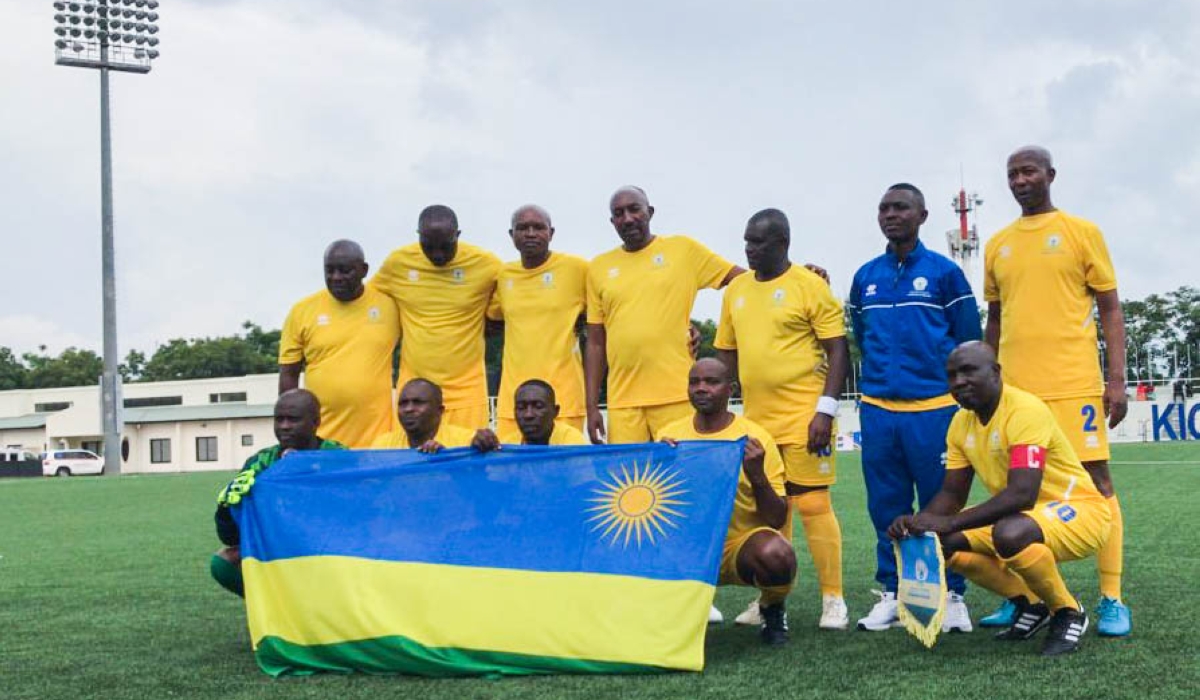 Rwanda football parliament team pose for the photo during the Games