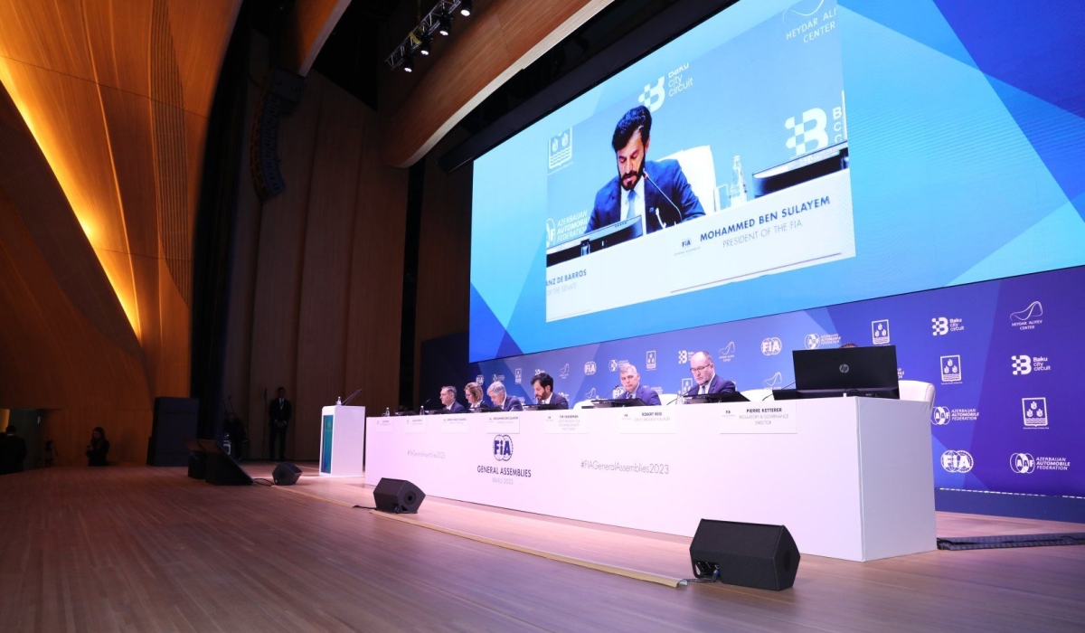 Delegates during the 2023 FIA General Assembly in Baku. Kigali will host the 2024 FIA General Asembly-courtesy