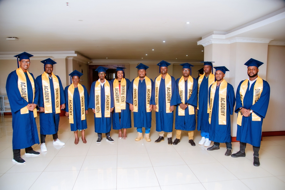 Some of the graduands pose for a group photo