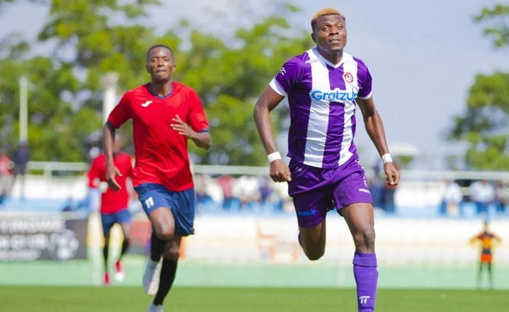 Sunrise FC striker Samson Babuwa during a past game.