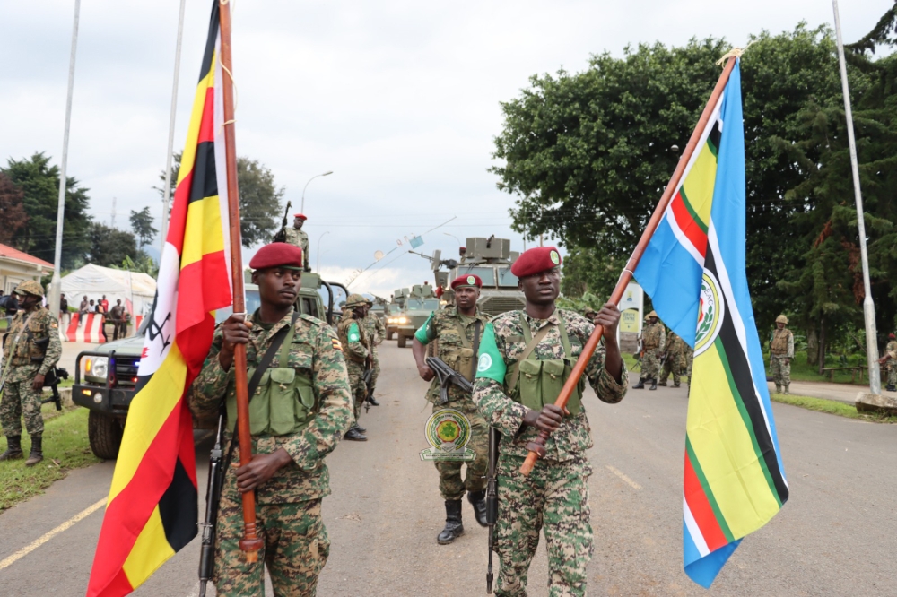 The Ugandan contingent under the East African Community Regional Force (EACRF) completed its exit from eastern DR Congo following expiry of the Force mandate on December 8. Courtesy of EACRF.