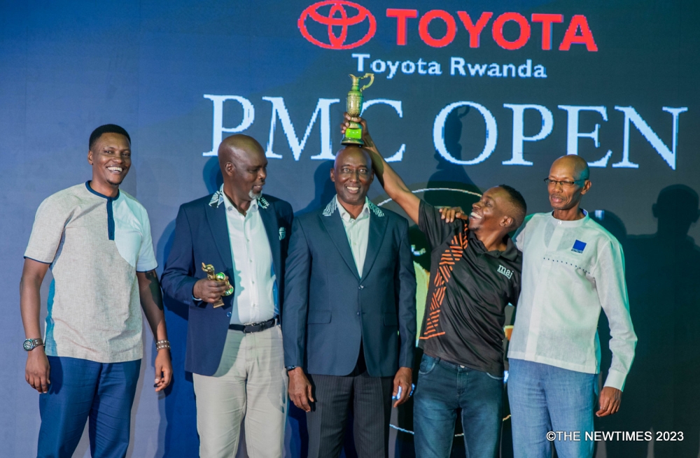 David Rwiyamirira is the winner of the PMC Golf Open tournament which concluded on Saturday, December 16, at the Kigali Golf Resort and Villas. PHOTOS BY CRAISH BAHIZI
