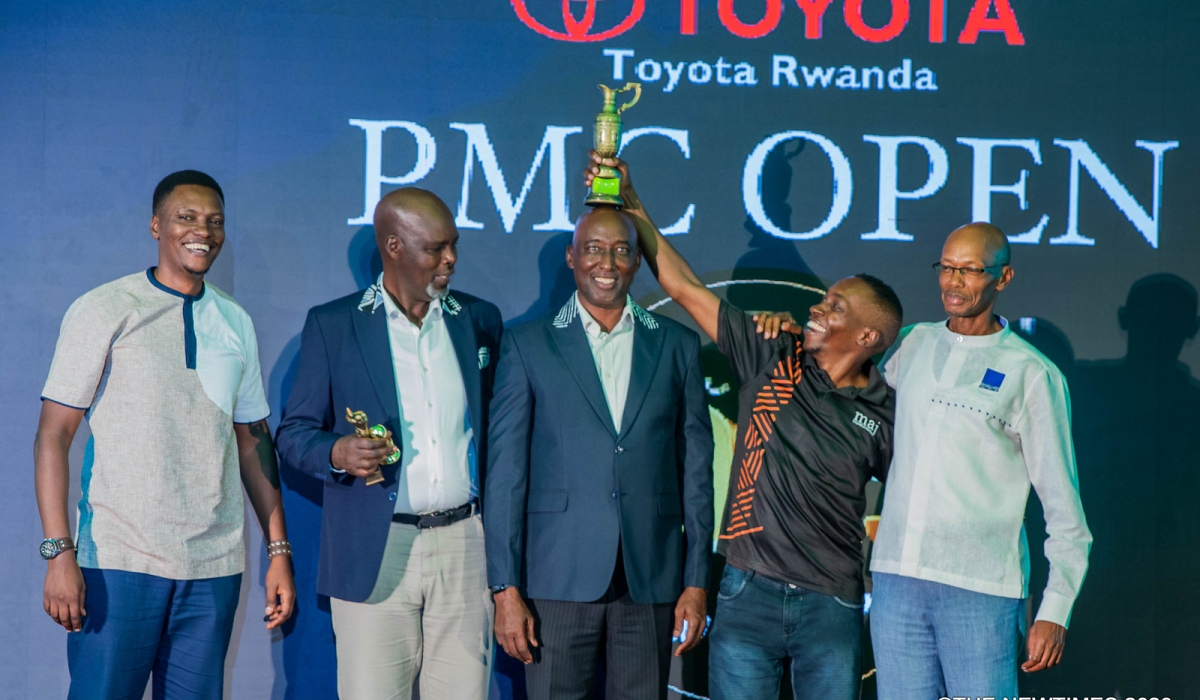 David Rwiyamirira is the winner of the PMC Golf Open tournament which concluded on Saturday, December 16, at the Kigali Golf Resort and Villas. PHOTOS BY CRAISH BAHIZI