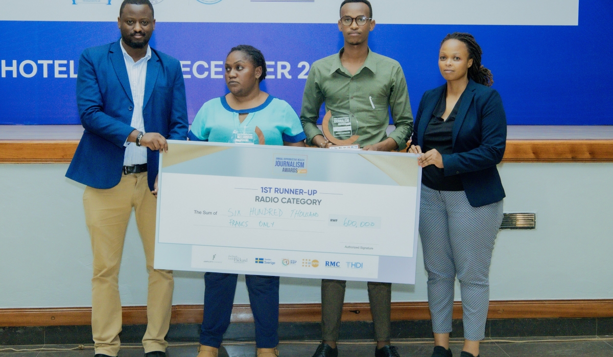 Embassy of Sweden&#039;s National Programme Officer for Democracy and Human Rights, Louis Busingye and the Executive Director of Rwanda NGO Forum on HIVAIDS,Nooliet Kabanyana were on hand to award some of the winners.