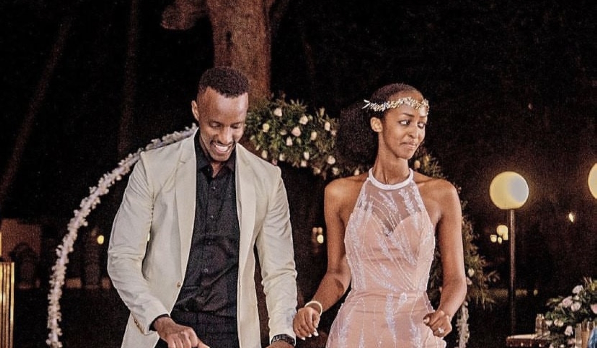 US-based R&B singer Emmy Nsengiyumva (L), alias Emmy, and his wife Joyce Umuhoza (R) during their wedding held in Tanzania back in December 2021. Umuhoza starred in her husband’s song ‘Idantite’ released in January 2022-Courtesy