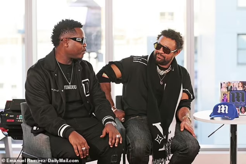 Bruce Melodie and Shaggy during an interview at the Daily Mail. Net photo