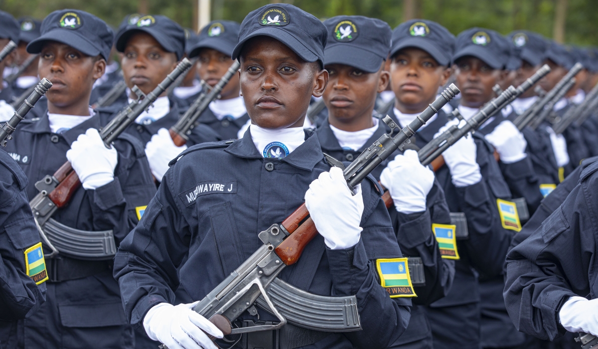 Some of the 2,072 new officers, who were part of the 19th Basic Police Course (BPC), which graduated on Friday, December 22, at the Police Training School (PTS) Gishari, in Rwamagana District. Courtesy