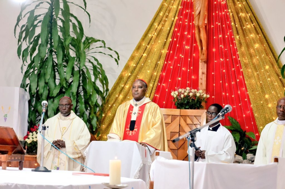 Cardinal Antoine Kambanda leads the Christmas mass at St Michel on Christmas on December 25. Courtesy