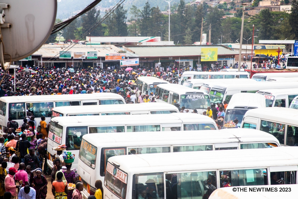 Travellers  stranded  at the Nyabugogo bus park  on Christmas Eve as they headed upcountry to join their families ahead of  Christmas Day celebrations. Craish Bahizi