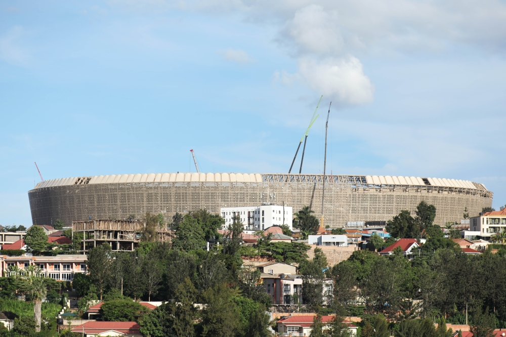 A view of Rwanda’s new ultra-modern Amahoro Stadium that is under construction at Remera in Gasabo District.  The 45,000-seater covered state-of-art sports facility that meets FIFA standards, is expected to be fully completed in 2024. Photo by Sam Ngendahimana