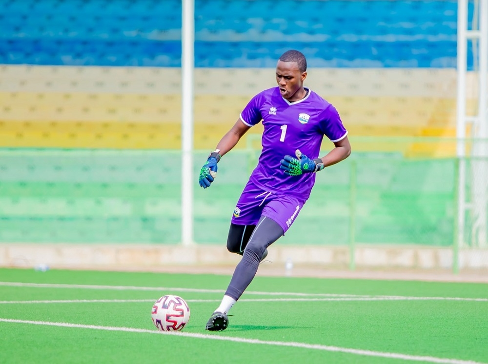 AS Kigali&#039;s new goalkeeper Adolphe Hakizimana during a training session. Courtesy