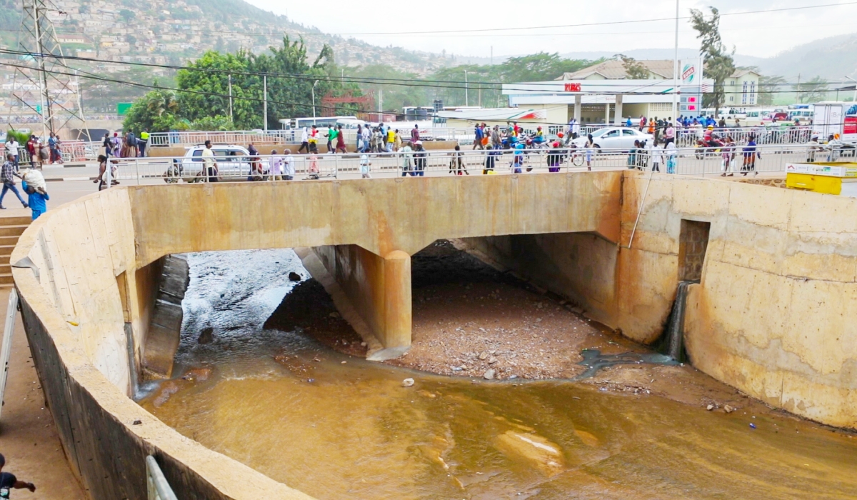 One of bridges that were constructed to facilitate the water flow through Mpazi drainage in Nyabugogo