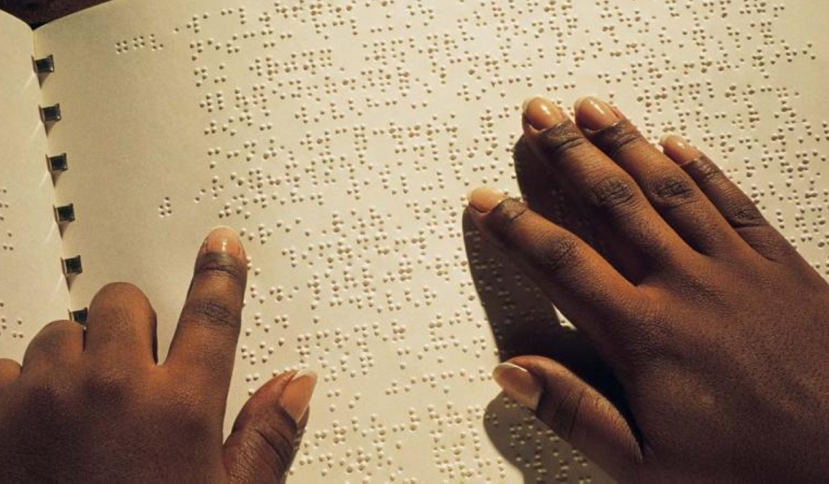 A braille reader during a reading exercise. On January 4 every year, the World Braille Day is observed (Courtesy)