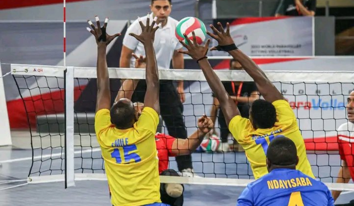 National sitting volleyball team players during the World ParaVolley Sitting Volleyball World Cup