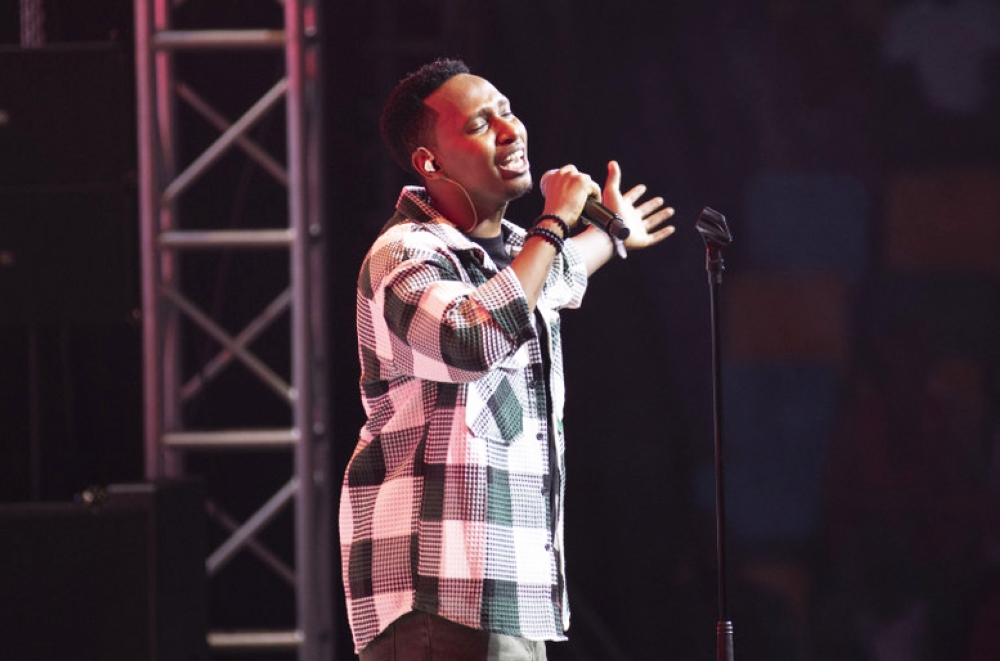 Israel Mbonyi during Icyambu Live Concert second edition on December 25 at BK Arena. Mbonyi’s ‘Nina Siri’,  has hit 30 million views on YouTube within only six months. Emmanuel Dushimimana