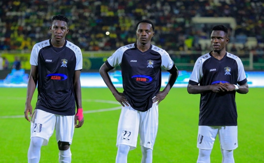 APR FC players look disappointed after a defeat to Zanzibar’s Mlandege. APR were knocked out of the Mapinduzi Cup competition following Tuesday night’s 4-2 semi final defeat to  Mlandege on Tuesday, January 9 in Zanzibar. Courtesy