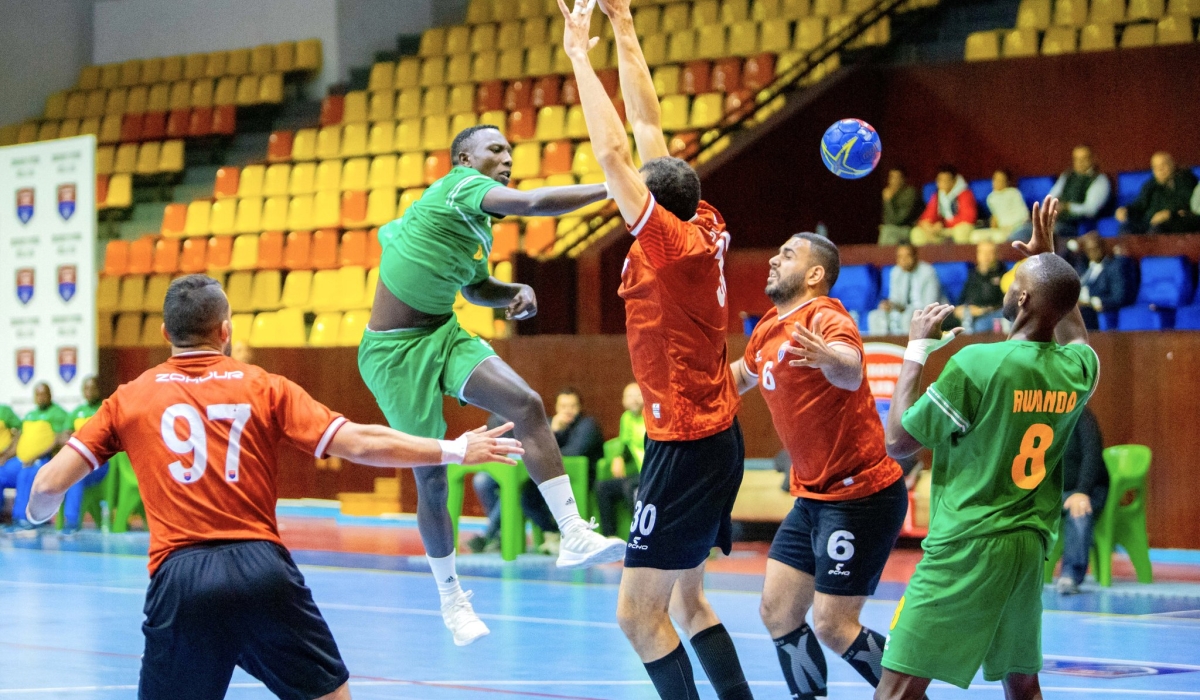 Rwanda handball team during a freindly match ahead of the forthcoming 2024 CAHB African Men’s Championship that will take place in Cairo, Egypt, from January 17-27.