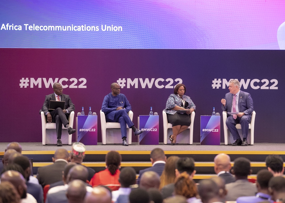 A panel discussion during the October 2023 Mobile World Congress (MWC) Kigali, Africa’s largest and most influential connectivity event. The 2024 edition will take place at Kigali Convention Centre in October 29. Photo: Craish Bahizi.