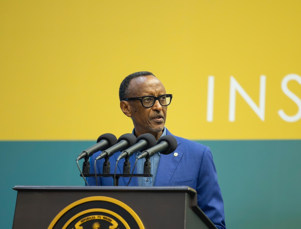 President Paul Kagame addressing delegates at the 29th annual National Prayer Breakfast  at Kigali Convention Centre on Sunday, January 14. Photo by Village Urugwiro