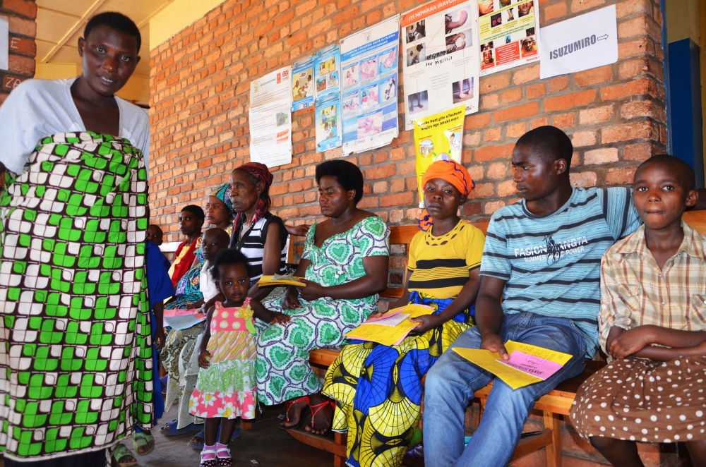 Patients using the community-based medical insurance Mutuelle de Sante wait for services at Bugarama Health Center. PHOTO BY SAM NGENDAHIMANA