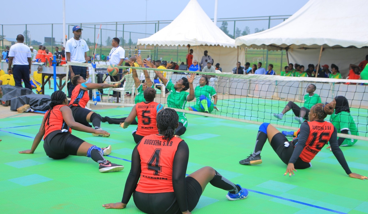 Players during the third phase of the men&#039;s and women&#039;s sitting volleyball championship d on Sunday, January 14, in Bugesera District. Courtesy