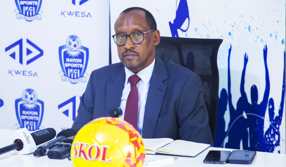 Jean Fidèle Uwayezu, President of Rayon Sports addresses  journalists  during a press conference  at the club&#039;s headquarters in Kicukiro  on Monday, January 15. Photos by Craish Bahizi