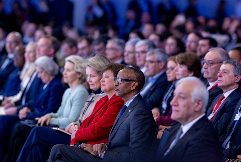President Paul Kagame  joins several global political figures for the annual World Economic Forum meeting on Tuesday, January 16, 2024. Photo by Village Urugwiro