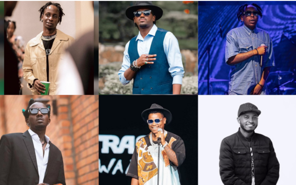 Clockwise: Riderman, Bushali, Davydenko, Bruce Melodie, B-Threy and Pro Zed, are set to release major music projects this 2024. Net