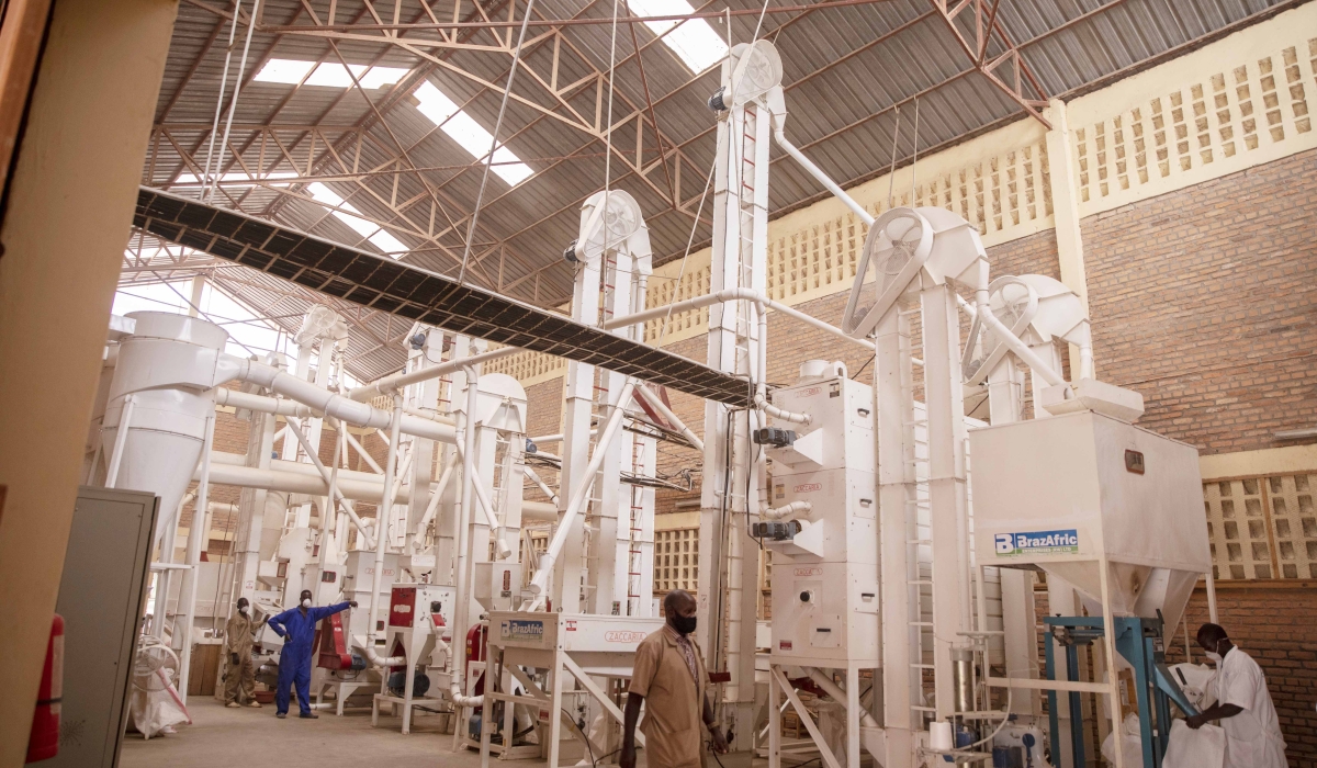 Workers inside an agro-processing factory in Nyagatare District on June 19, 2020. Photo: File