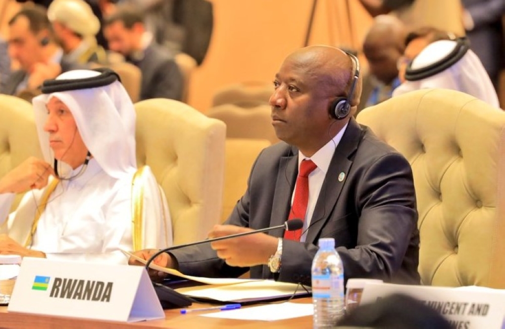 Prime Minister Edouard Ngirente during the G77 and China Third South Summit in Kampala, Uganda on Sunday, January 21.  Courtesy